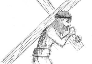 300x210 Cross Drawing For Kids - Jesus On The Cross Drawing