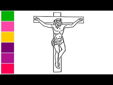 480x360 Download How To Draw Jesus On The Cross - Jesus On The Cross Drawing Easy
