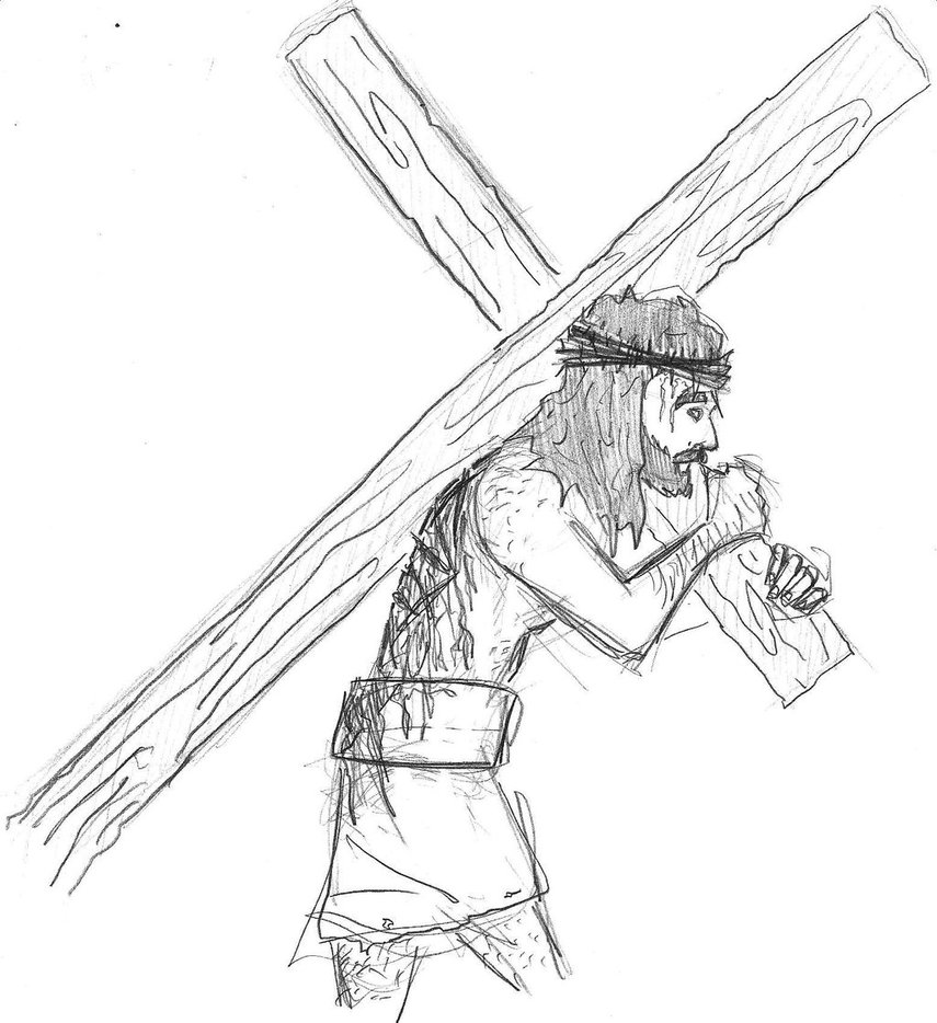 Jesus On The Cross Pencil Drawing at Explore