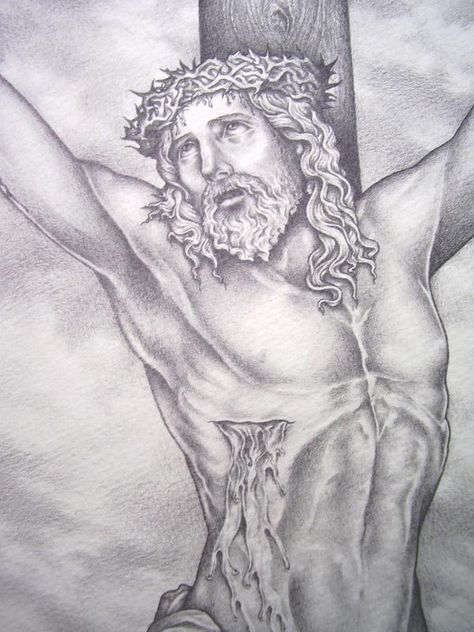 474x632 Pencil Drawing Of Jesus On The Cross Saved Images - Jesus On The Cross Pencil Drawing