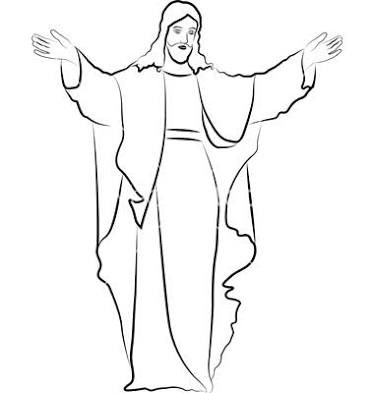 374x393 Image Result For Jesus Outline Pictures Pictures Outline - Jesus Outline Drawing