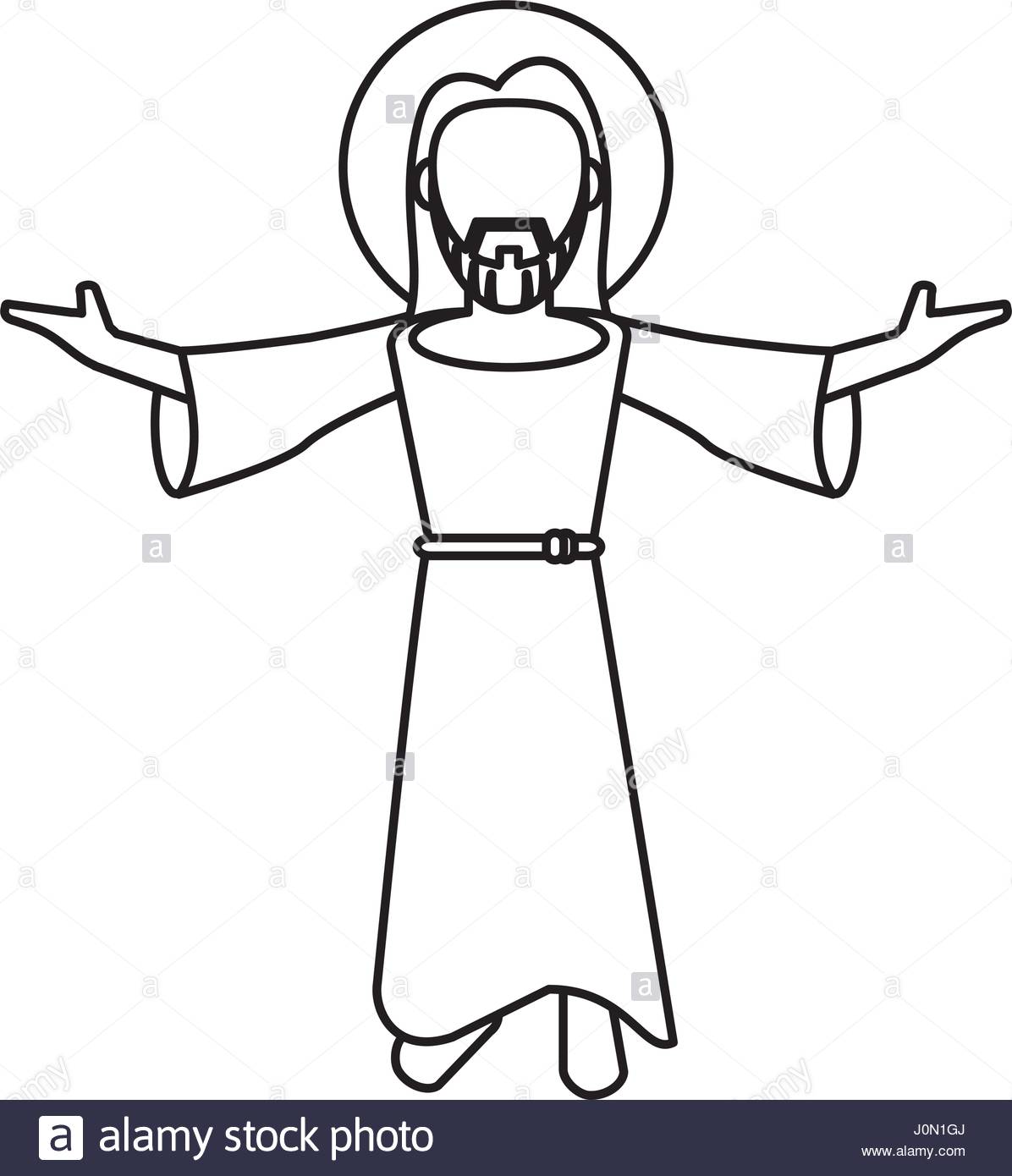 1196x1390 Jesus Clipart Outline - Jesus Outline Drawing