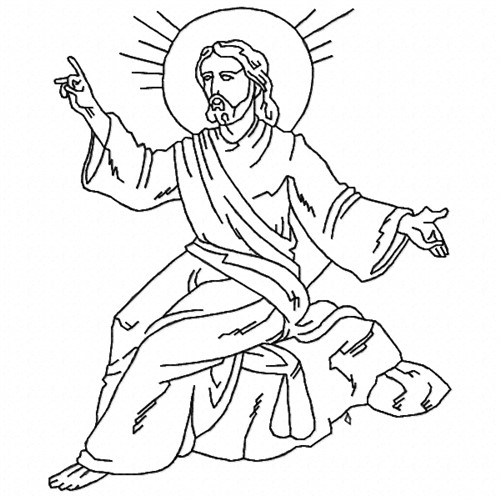 Jesus Outline Drawing at PaintingValley.com | Explore collection of ...