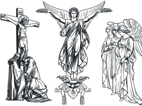 493x368 Outline Cartoon Jesus Free Vector Download - Jesus Outline Drawing