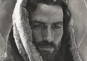 300x210 Jesus Christ Portrait Charcoal Pencil Drawing The Art Of David - Jesus Pencil Drawing