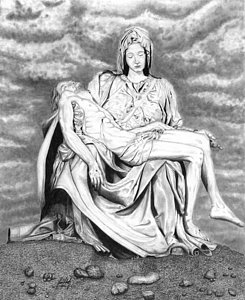 245x300 Pencil Drawing Of Jesus Drawings Fine Art America - Jesus Pencil Drawing