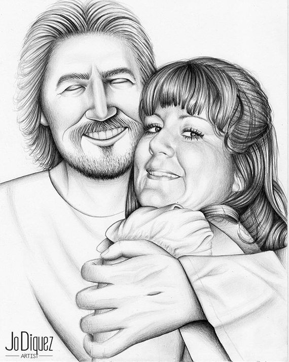 570x713 Drawing Of Happy Jesus Embracing A Person Custom Pencil Etsy - Jesus Portrait Drawing