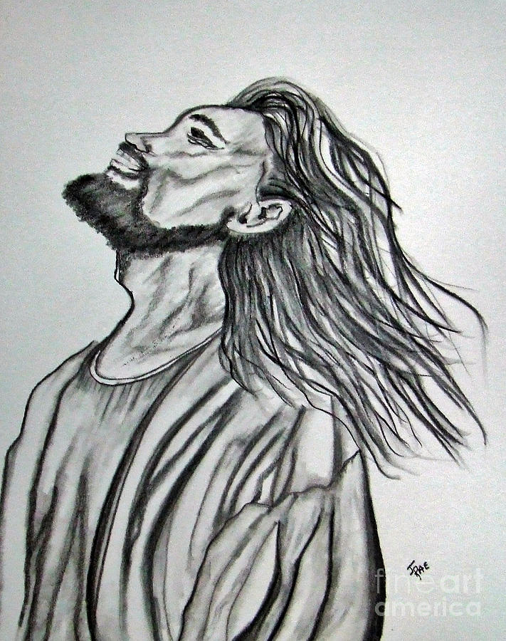 711x900 Jesus Christ In Graphite Drawing - Jesus Portrait Drawing