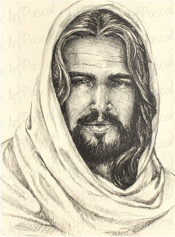 Jesus Portrait Drawing at PaintingValley.com | Explore collection of ...