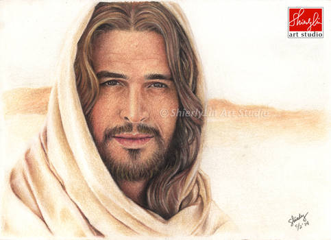 483x350 Portrait Drawing Of Diogo Morgado As Jesus - Jesus Portrait Drawing