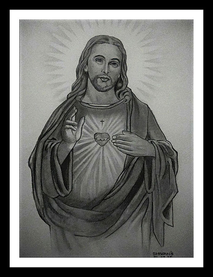 694x900 Son Of God Jesus Christ Painting - Jesus Portrait Drawing