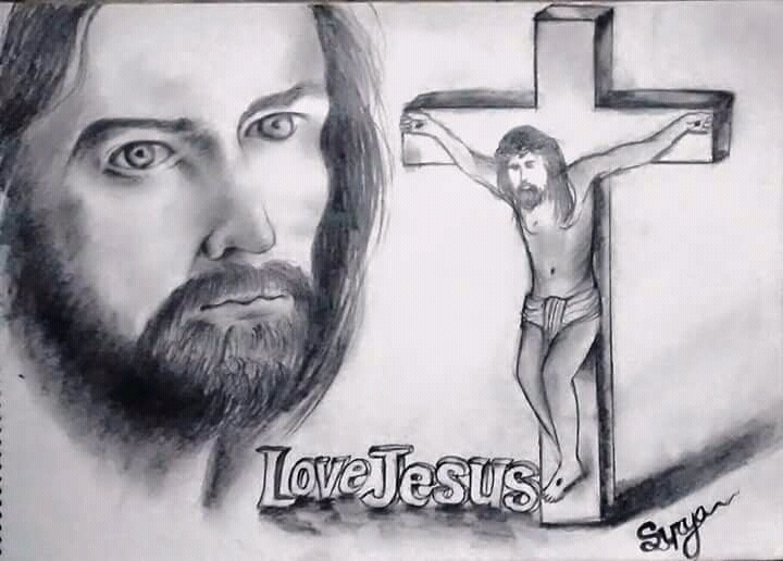 720x516 Buy Lord Jesus Handmade Painting - Jesus Portrait Drawing
