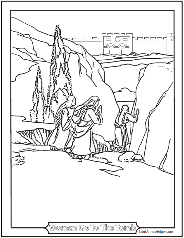 590x762 wonderful inspiration bible coloring pages jesus resurrection - Jesus Resurrection Drawing