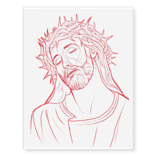 307x307 Jesus Temporary Tattoos Zazzle - Jesus Tattoo Drawing