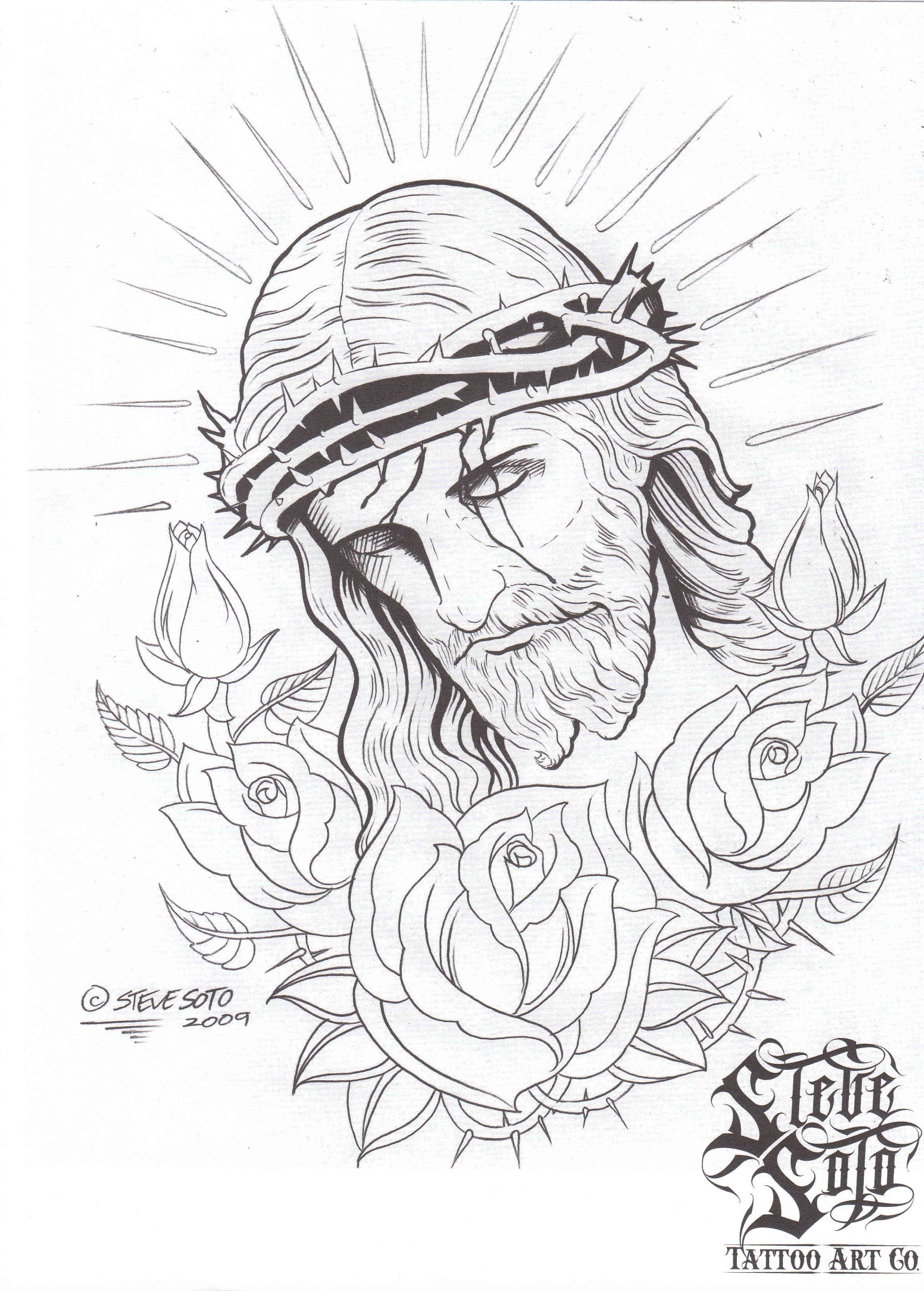 2363x3301 Jesus Tattoo Best Tattoo Ideas Gallery - Jesus Tattoo Drawing
