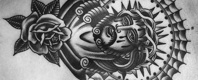640x260 Traditional Jesus Tattoo Designs For Men - Jesus Tattoo Drawing
