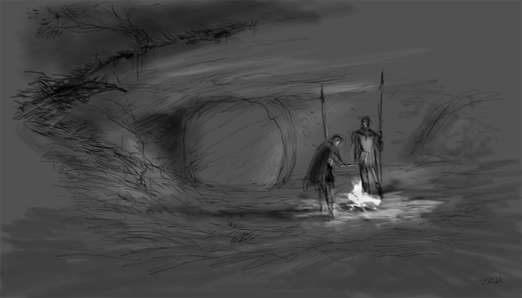 1050x600 Inside My Head Guards - Jesus Tomb Drawing