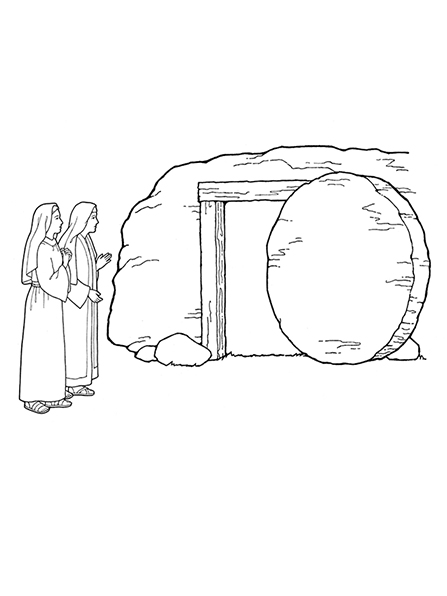 447x596 Mary - Jesus Tomb Drawing