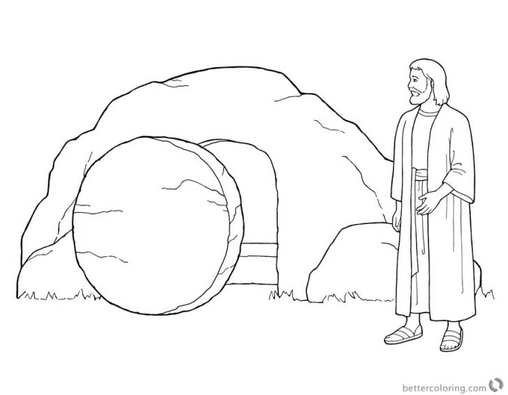Jesus Tomb Coloring Page