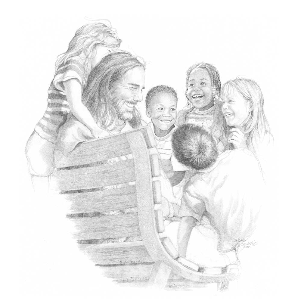 1000x1000 Jesus With Children Heirlooms Gallery - Jesus With Children Drawing