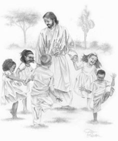 236x282 Best Art - Jesus With Children Drawing