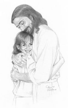 236x373 Jesus With Child Or Children In Black N White - Jesus With Children Drawing
