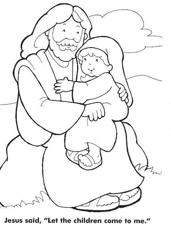 579x777 Pictures Of Jesus With Children To Color Huge Gift Jesus - Jesus With Children Drawing
