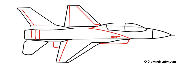 750x275 how to draw a jet - Jet Airplane Drawing
