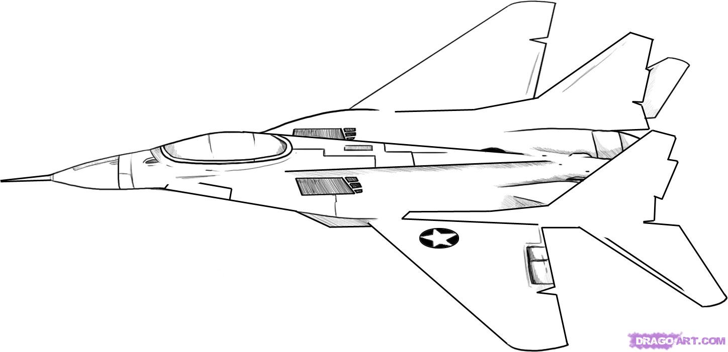1448x701 How To Draw A Fighter Jet, Step - Jet Drawing