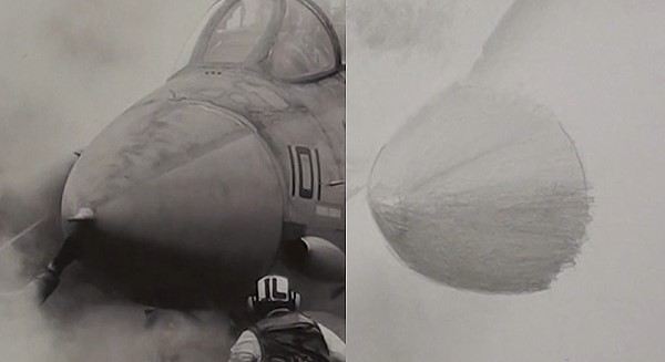 600x327 How To Draw A Fighter Jet In Pencil Online Art Lessons - Jet Drawing