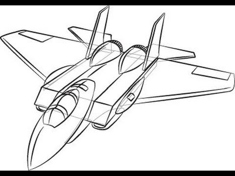 480x360 Tutorial How To Draw A Plane! Super Easy - Jet Drawing