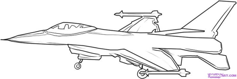 798x267 Draw A Jet, Step - Jet Drawing