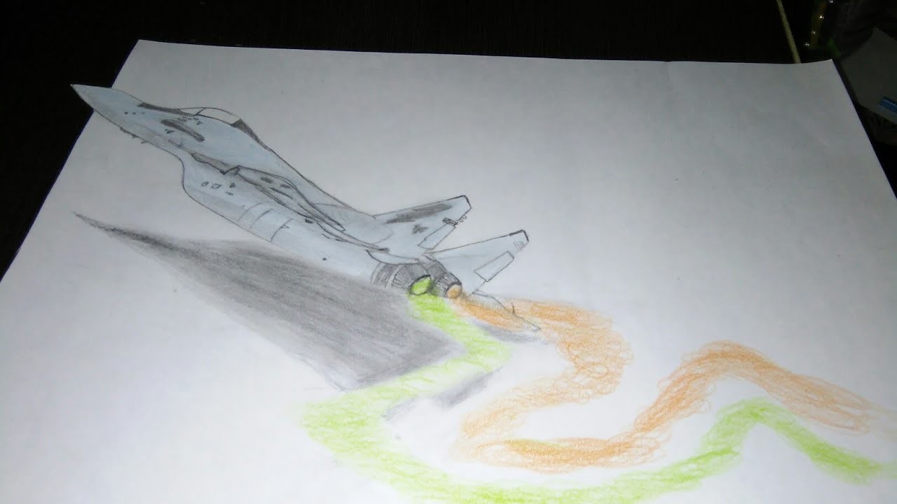 1280x720 Indian Fighter Jet Draw Art Speed Drawing For Kids - Jet Drawing For Kids