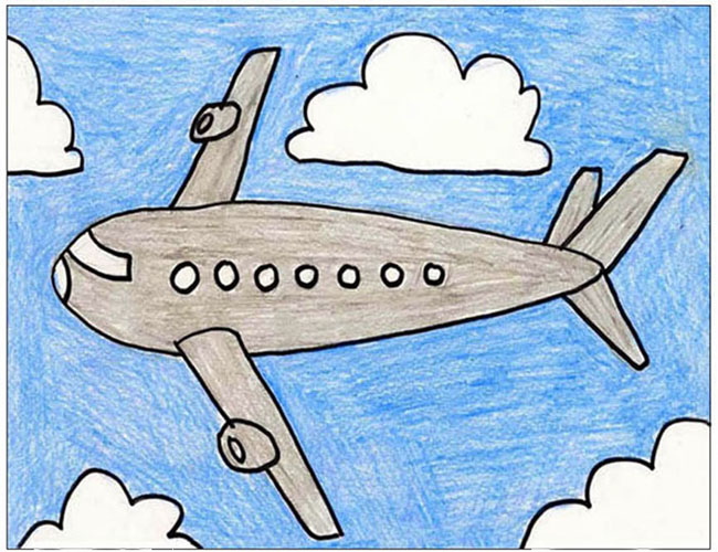 650x500 Airplane Art Projects For Kids - Jet Drawing For Kids