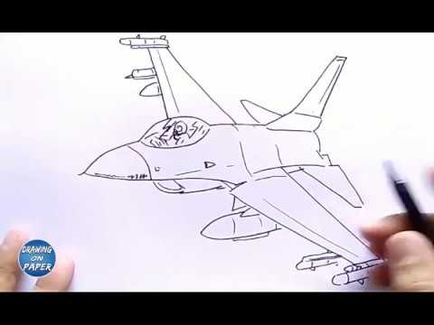 480x360 How To Draw A Jet Easy How To Draw A Fighter Plane Draw Step - Jet Plane Drawing