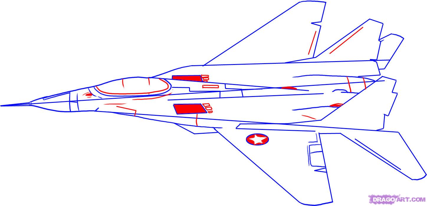 Как нарисовать сверхзвуковой самолет - 86 фото