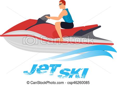 450x329 illustration of jet ski vector flat illustration man of jet ski - Jet Ski Drawing