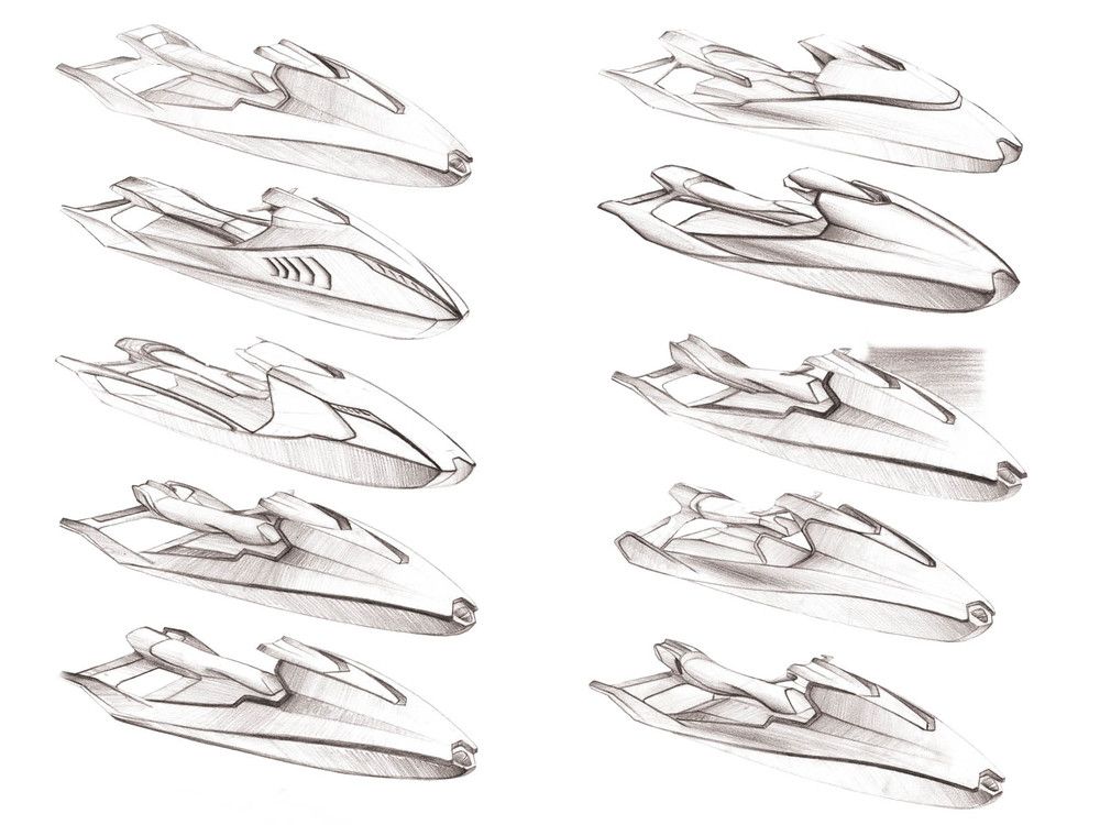 1000x750 jet ski sketch jet ski, design, sketches - Jet Ski Drawing