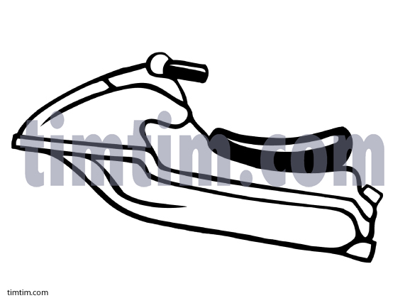 571x427 Free Drawing Of A Jetski Bw From The Category Sports - Jet Ski Drawing