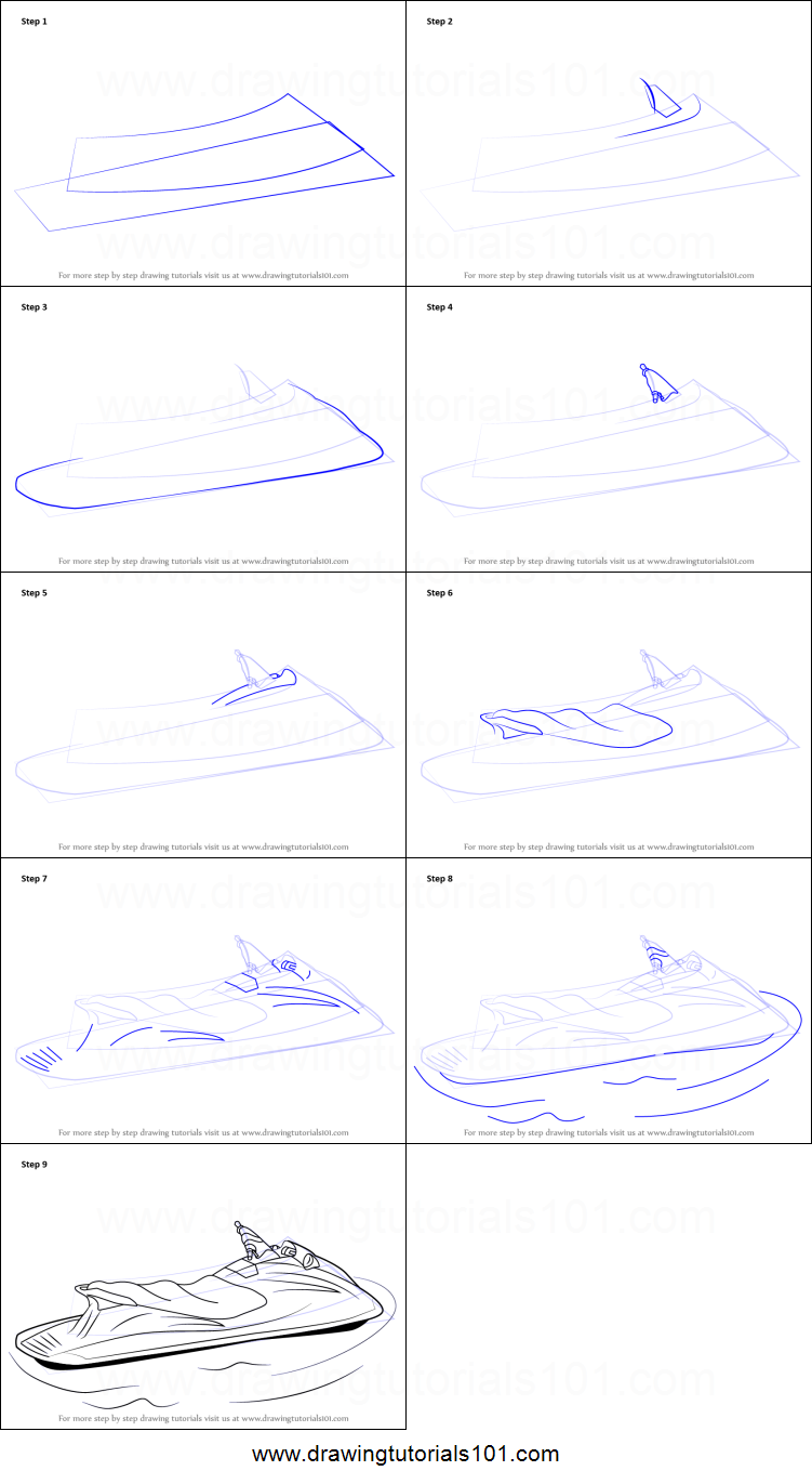 751x1371 How To Draw A Jet Ski Printable Step - Jet Ski Drawing