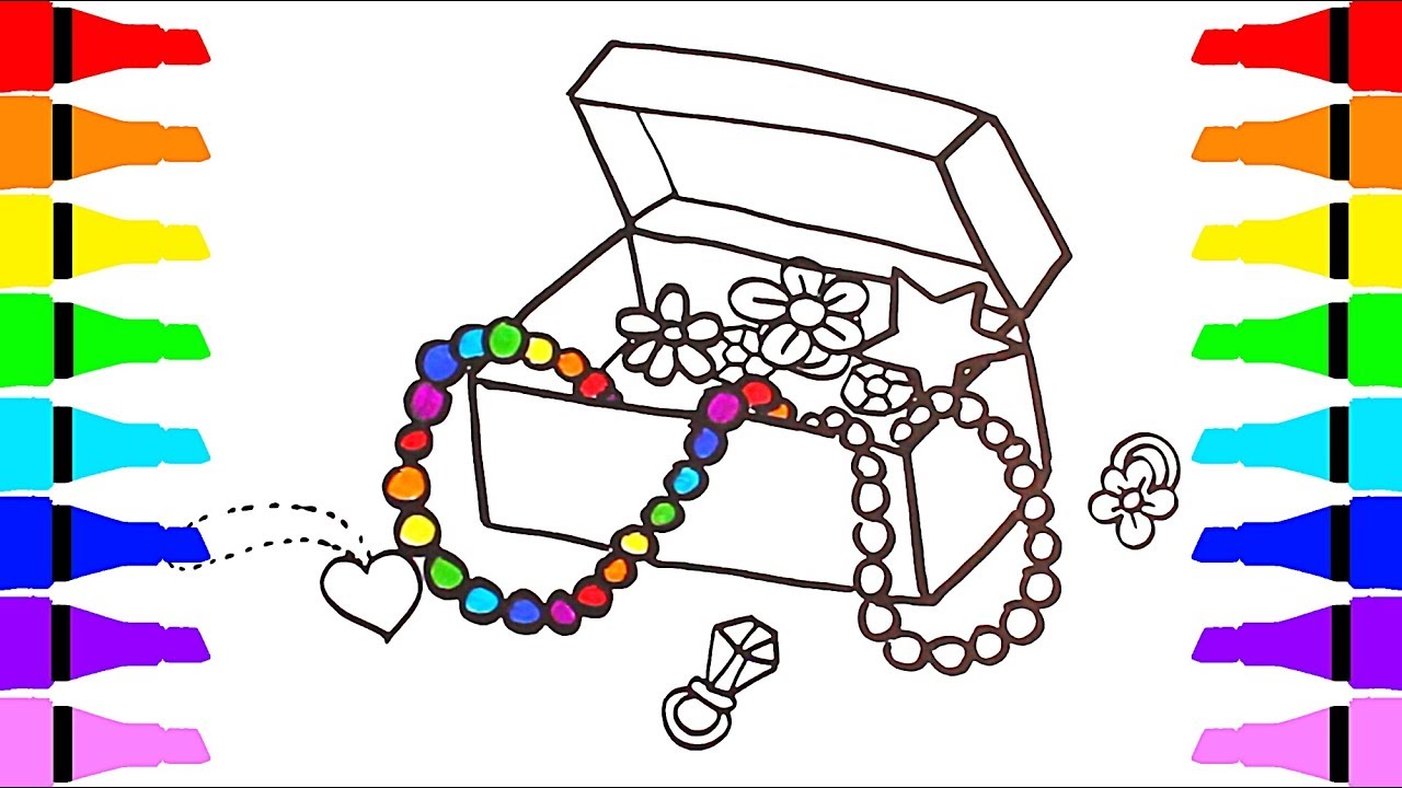 1280x720 how to draw jewel box for girl accessories children drawing - Jewel Drawing