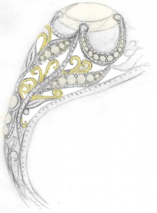519x700 Custom Jewelry Design Sketching Cad - Jewelry Drawing