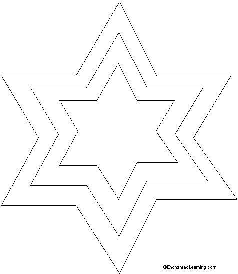 475x547 star of david template printout punched tin star jewish crafts - Jewish Star Drawing