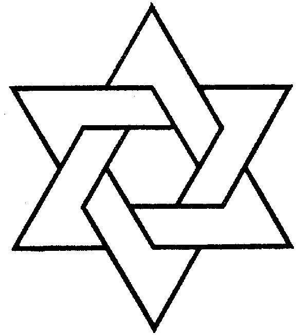 576x653 Pattern For Star Of David - Jewish Star Drawing