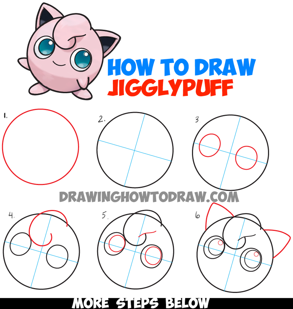 1000x1054 How To Draw Jigglypuff From Pokemon - Jigglypuff Drawing