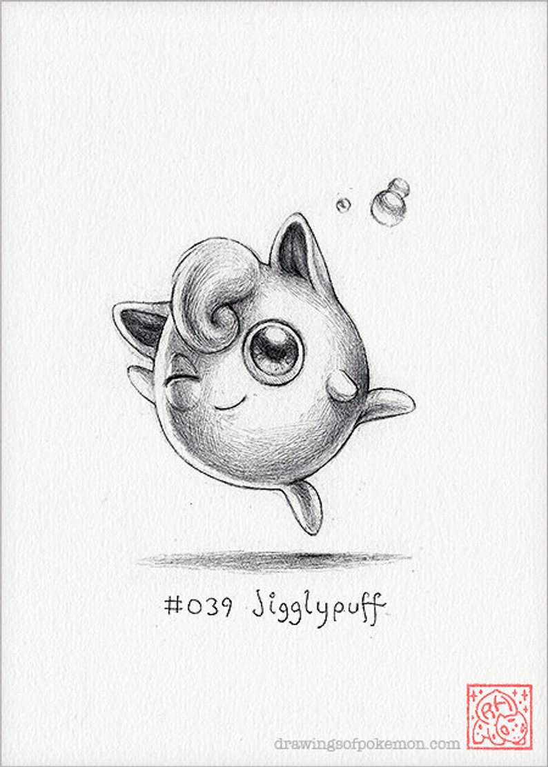 794x1112 Jigglypuff X Print Pokemon Drawing Art Artwork Etsy - Jigglypuff Drawing