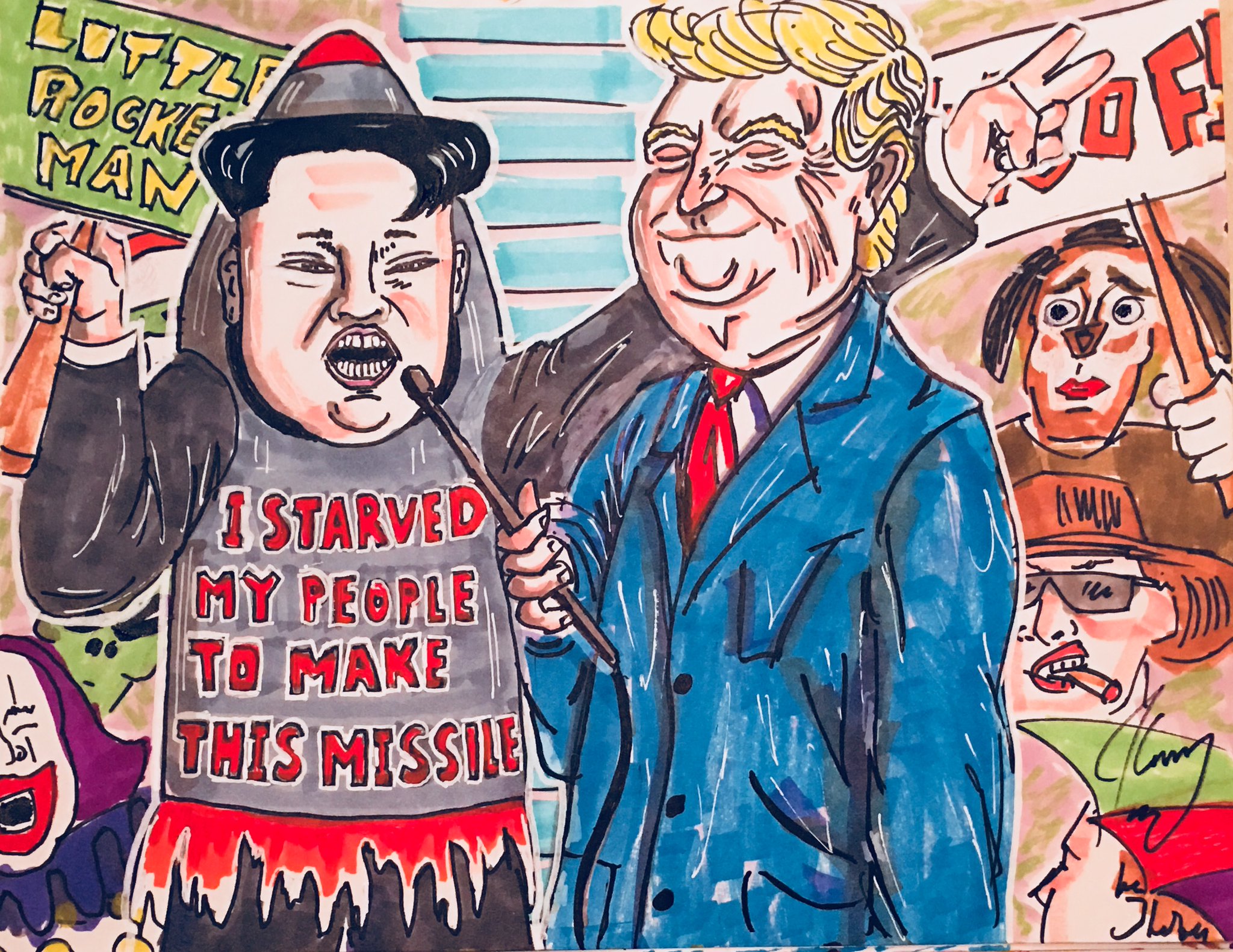 2048x1581 Jim Carrey Targets Trump With Blunt Political Cartoons - Jim Carrey Drawings