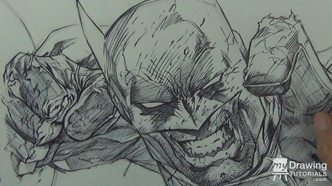 1280x720 Drawing Batman In Ballpoint Pen - Jim Lee Drawing Batman