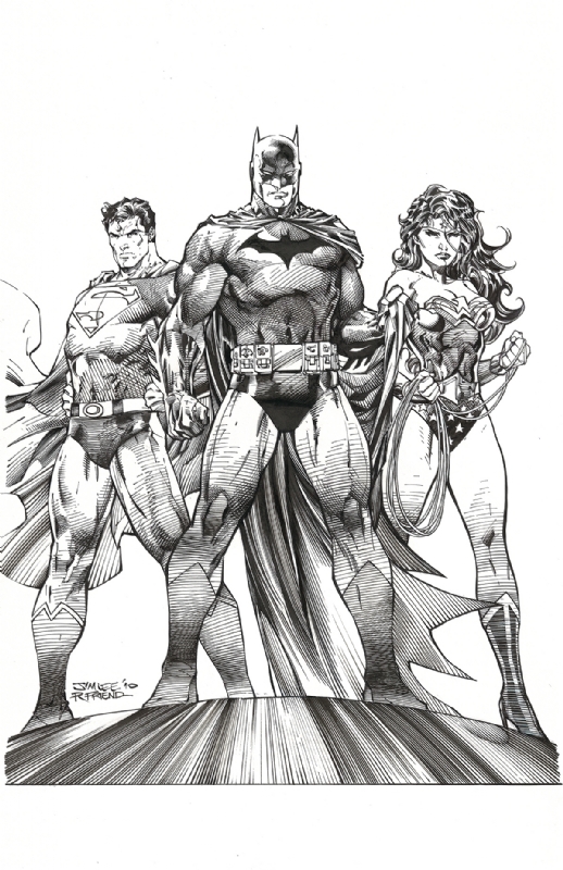 518x800 Jim Lee Richard Friend - Jim Lee Drawing Batman