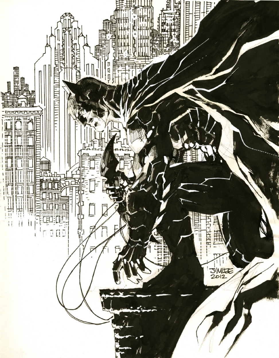 Jim Lee Drawing Batman at PaintingValley.com | Explore collection of ...